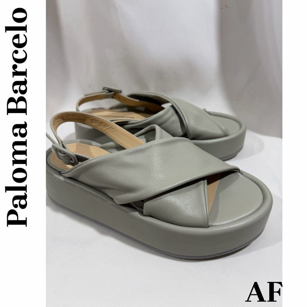 Paloma Barcelo Basima Metallic Sandals in Grey
Size 40 New